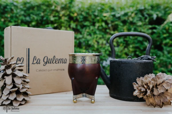 Mate de calabaza imperial liso borgoña